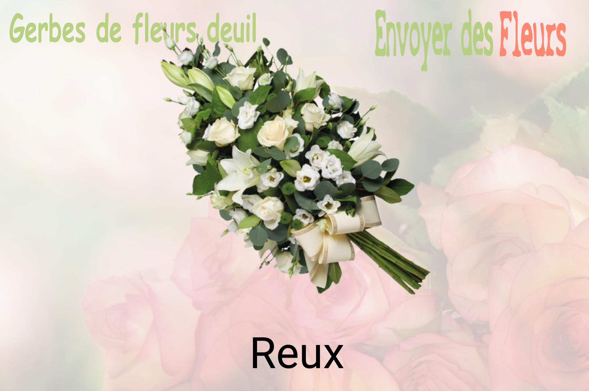 Gerbe de fleurs de deuil livrée à Reux